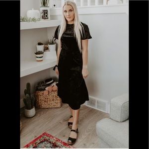Black velvet dress